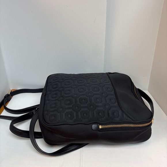Tory Burch Women's Embossed Black Neoprene Backpack - Picture 4 of 7
